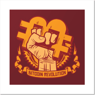 Bitcoin Revolution Crypto Currency Merch BTC Posters and Art